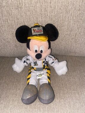 Disney Mickey Mouse Racing Plush - Yellow, Black & White Outfit
